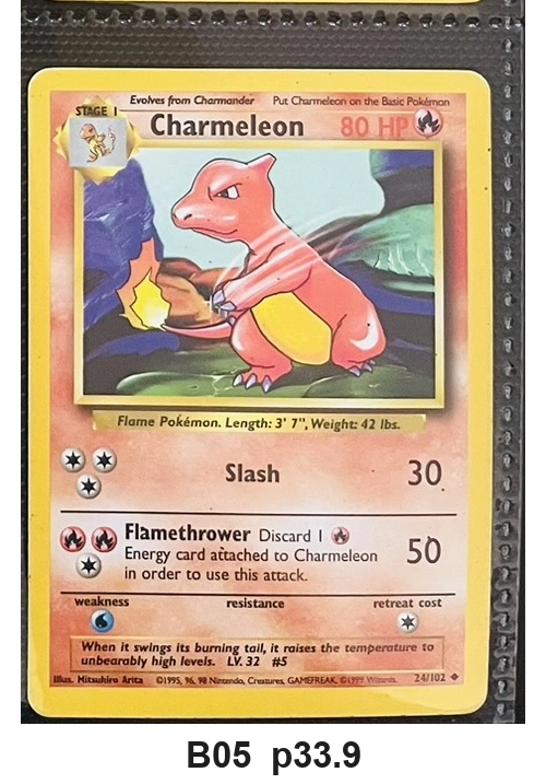 Pokemon TCG Charmeleon 24/102 - Base Set (Uncommon) - Pre-Owned - Cards