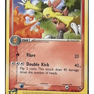 Combusken 27/109 Pokemon trading card - Ruby & Sapphire