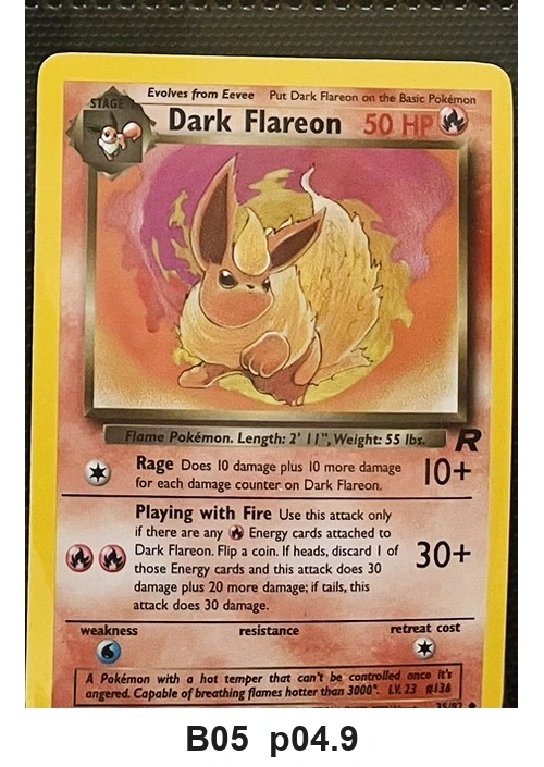 Pokemon TCG Dark Flareon 35/82 - Team Rocket (Uncommon) - Pre-Owned - Cards
