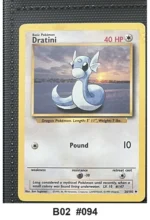Pokemon TCG Card Bundle x5 - Dratini, Poliwhirl, Ponyta + 2 more - Pre-Owned - Cards