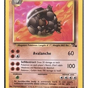 Golem 36/62 Pokemon trading card - Fossil