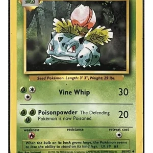 Ivysaur 30/102 Pokemon trading card - Base Set