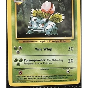 Ivysaur 30/102 Pokemon trading card - Base Set