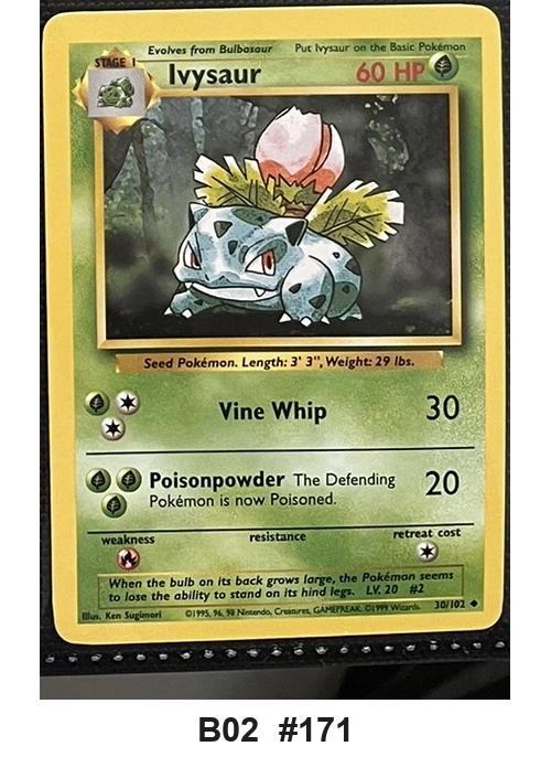 Pokemon TCG Card Bundle x5 - Ivysaur, Starmie, Abra + 2 more - Pre-Owned - Cards