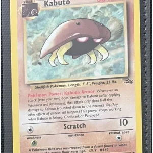 Kabuto 50/62 Pokemon trading card - Fossil