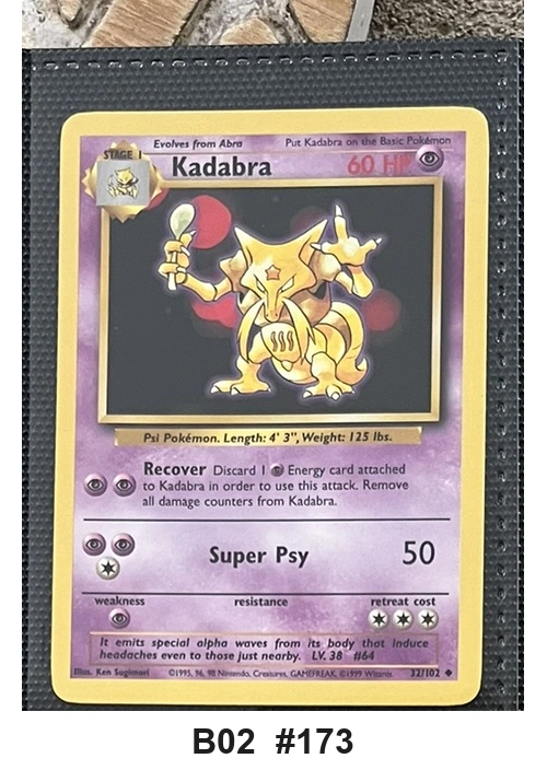 Pokemon TCG Card Bundle x4 - Kadabra, Caterpie, Staryu + 1 more - Pre-Owned - Cards