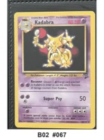 Pokemon TCG Card Bundle x5 - Kadabra, Pikachu, Butterfree + 2 more - Pre-Owned - Cards