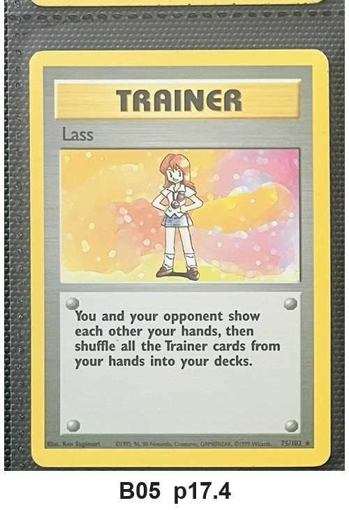 Pokemon TCG Lass 75/102 - Base Set (Rare) - Pre-Owned - Cards
