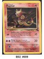 Pokemon TCG Card Bundle x5 - Mr. Fuji, Magmar, Cloyster + 2 more - Pre-Owned - Cards