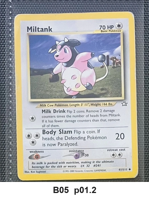 Pokemon TCG Card Bundle x4 - Miltank, Hoothoot, Sudowoodo + 1 more - Pre-Owned - Cards