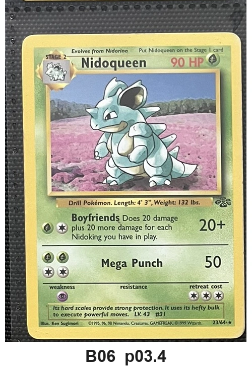 Pokemon TCG Nidoqueen 23/64 - Jungle (Rare) - Pre-Owned - Cards