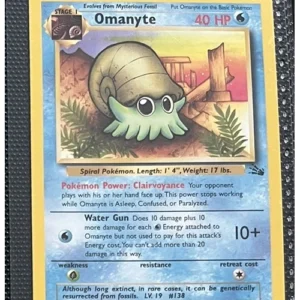 Omanyte 52/62 Pokemon trading card - Fossil