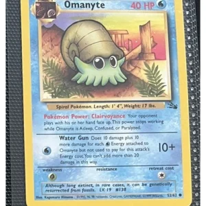 Omanyte 52/62 Pokemon trading card - Fossil
