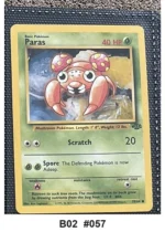 Pokemon TCG Card Bundle x5 - Parasect, Exeggutor, Paras + 2 more - Pre-Owned - Cards