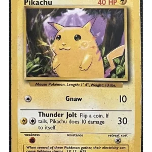 Pikachu 58/102 Pokemon trading card - Base Set