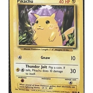 Pikachu 58/102 Pokemon trading card - Base Set