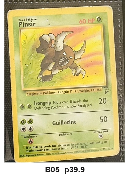 Pokemon TCG Pinsir 29/130 - Base Set 2 (Rare) - Pre-Owned - Cards
