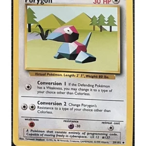 Porygon 39/102 Pokemon trading card - Base Set