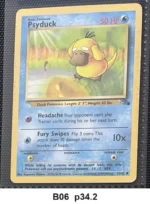 Pokemon TCG Card Bundle x5 - Kabuto, Psyduck, Ekans + 2 more - Pre-Owned - Cards