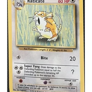 Raticate 40/102 Pokemon trading card - Base Set