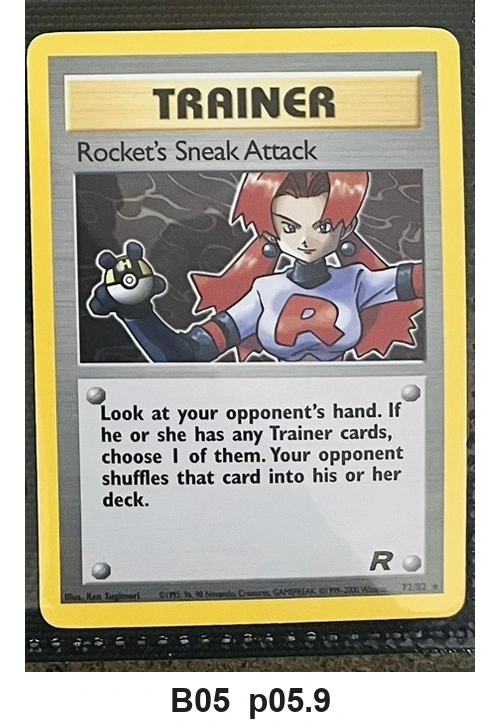 Pokemon TCG Rocket's Sneak Attack 72/82 - Team Rocket (Rare) - Pre-Owned - Cards