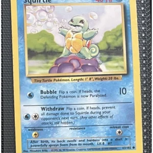 Squirtle 63/102 Pokemon trading card - Base Set