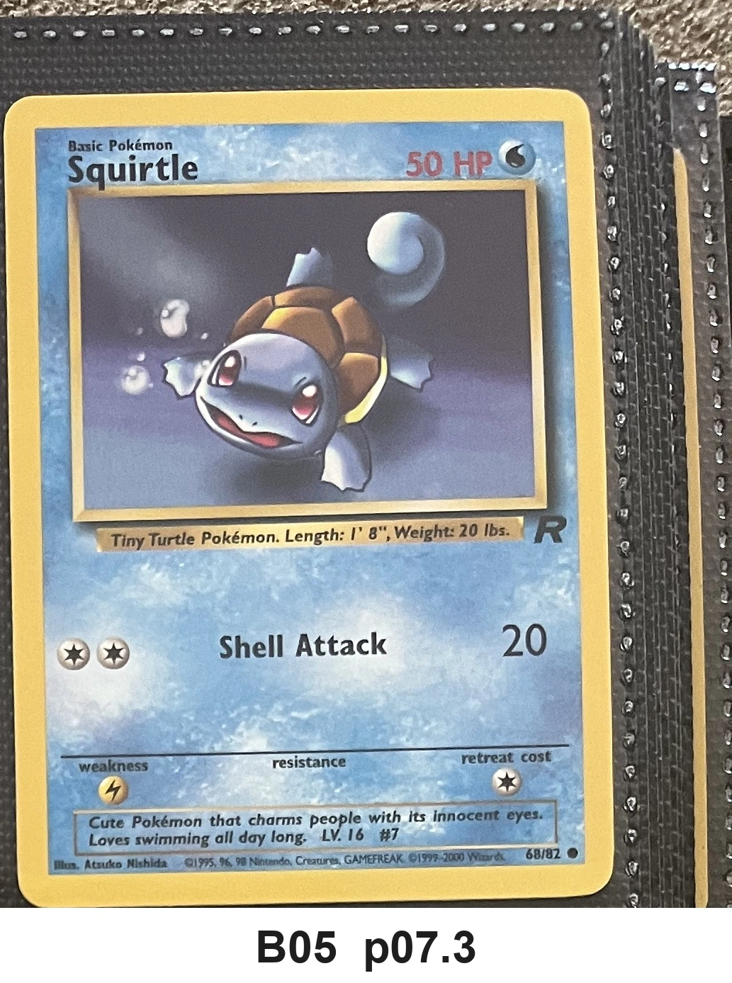 Pokemon TCG Squirtle 68/82 - Team Rocket (Common) - Pre-Owned - Cards