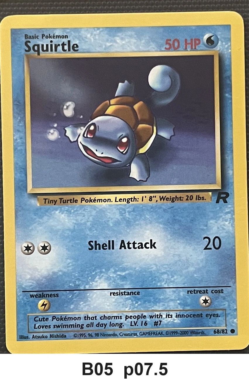 Pokemon TCG Squirtle 68/82 - Team Rocket (Common) - Pre-Owned - Cards