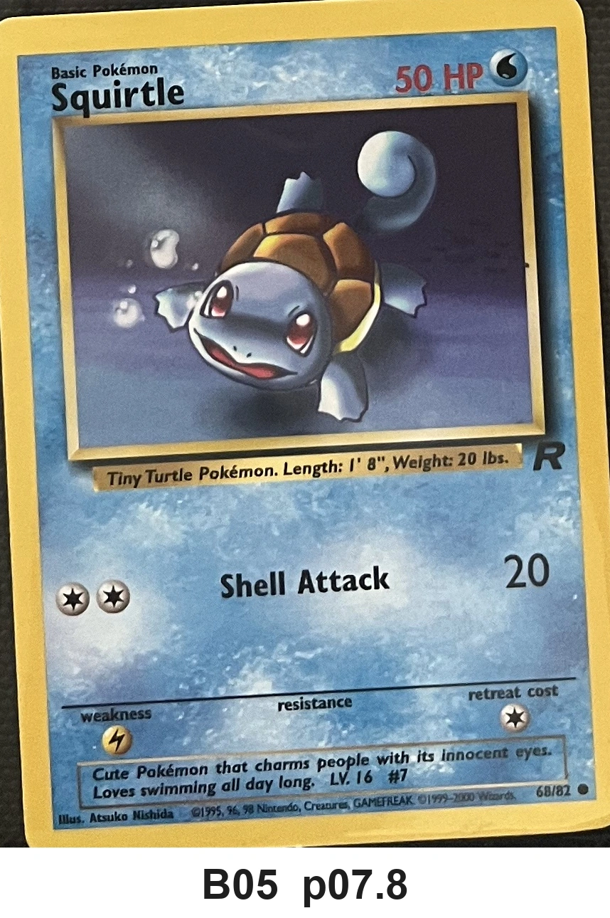 Pokemon TCG Squirtle 68/82 - Team Rocket (Common) - Pre-Owned - Cards