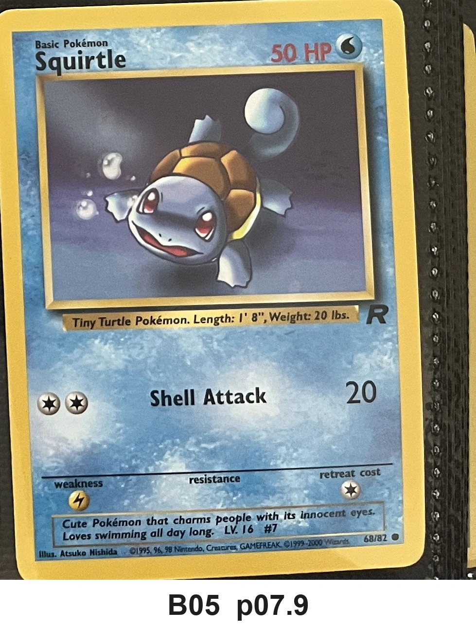 Pokemon TCG Squirtle 68/82 - Team Rocket (Common) - Pre-Owned - Cards