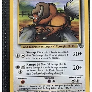 Tauros 47/64 Pokemon trading card - Jungle
