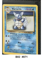 Pokemon TCG Card Bundle x5 - Wartortle, Jynx, Weedle + 2 more - Pre-Owned - Cards