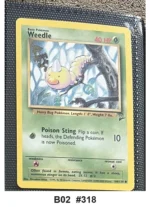 Pokemon TCG Card Bundle x5 - Wartortle, Jynx, Weedle + 2 more - Pre-Owned - Cards