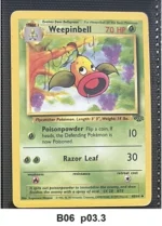 Pokemon TCG Card Bundle x5 - Eevee, Meowth, Weepinbell + 2 more - Pre-Owned - Cards